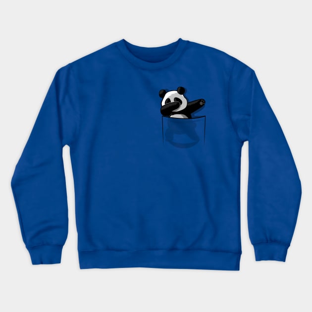 Dabbing Pocket Panda Crewneck Sweatshirt by albertocubatas